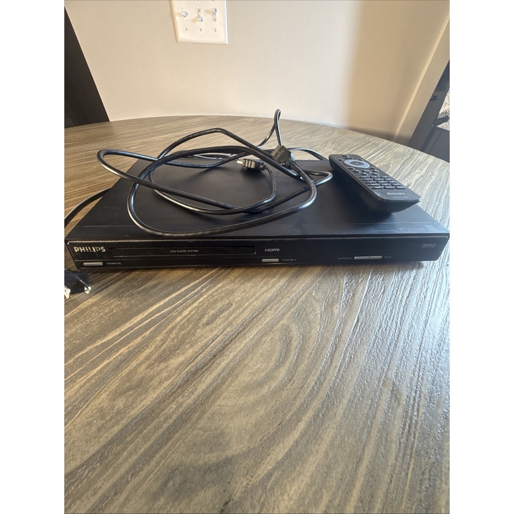 Philips DVD Player DVP3982/37 Black With Remote & HDMI Tested And Works Great